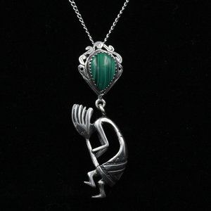 LIBERTY EE STERLING SILVER SOUTHWEST KOKOPELLI NECKLACE